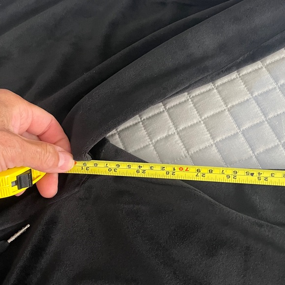 Calvin Klein Black velvet zipper hoodie and pant set - Picture 10 of 15